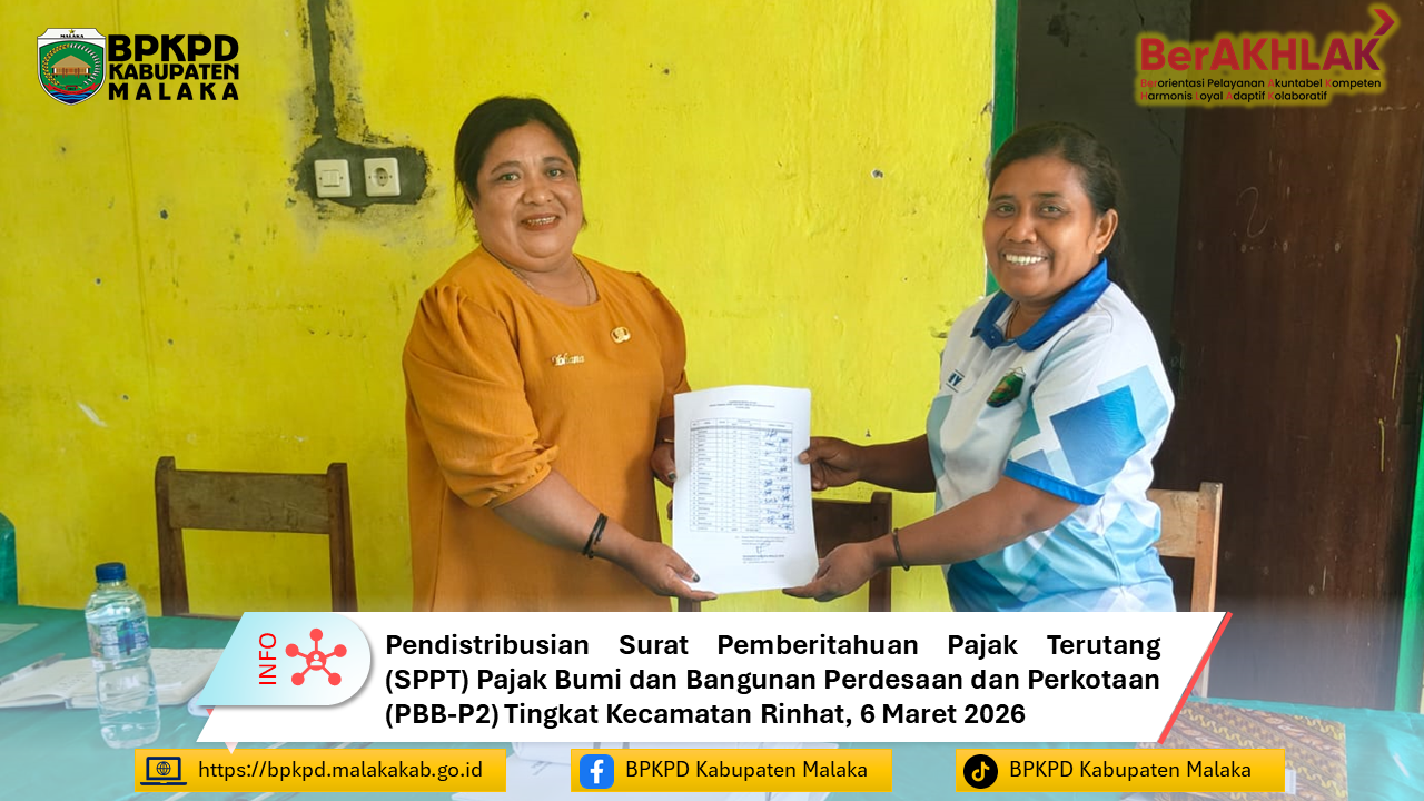 PENDISTRIBUSIAN SPPT PBBP2 TINGKAT KECAMATAN RINHAT